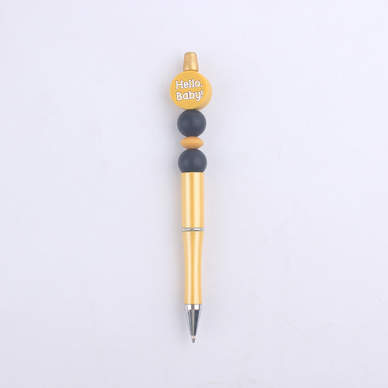 Cartoon Baby Round Silicone DIY Bead Pen