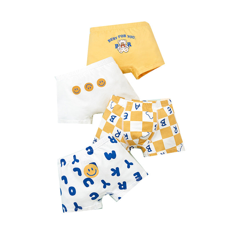 Baby Kid Boys Flower Fruit Animals Cartoon Print Underwears