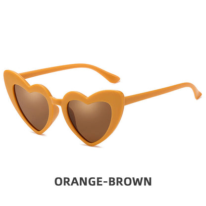 Children's Retro Personality Love Style Anti-ultraviolet Sunglasses