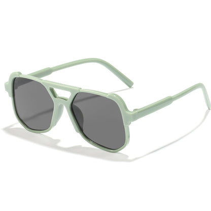 Wholesale Double Beam Square Frame PC Kids Sunglasses