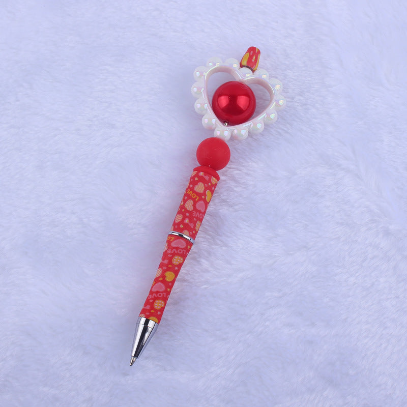Beaded Pens Valentine's Day Love Silicone Handmade Beaded
