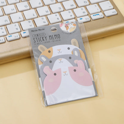 of Paper Cartoon Animal Shaped Sticky Notes