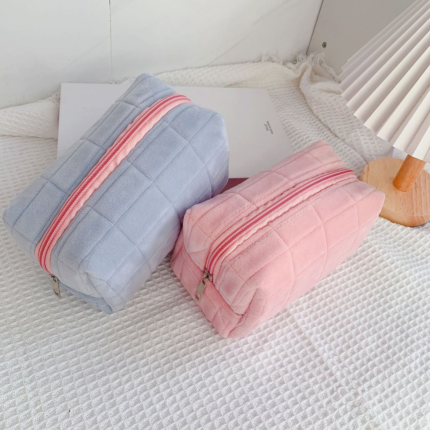 Short Velvet Canvas Pencil Case