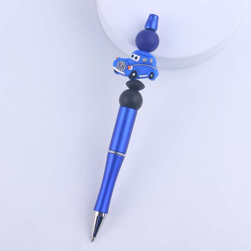 Cartoon Car Silicone Handmade Beaded Ballpoint Pen