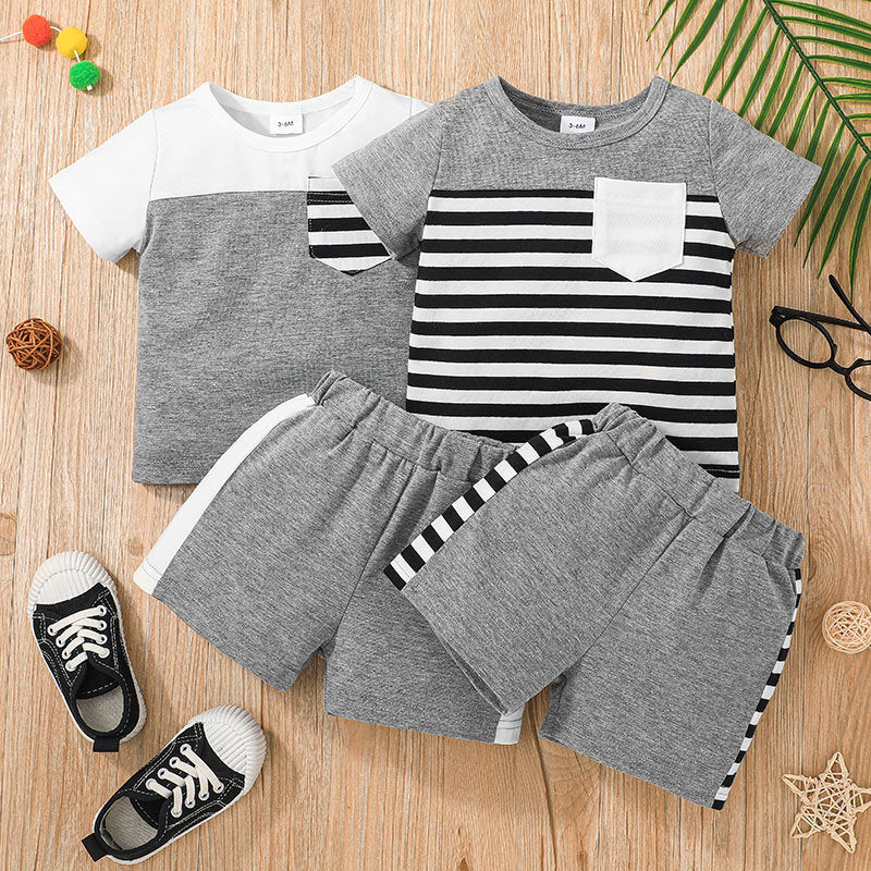 Summer Boys Sports Shorts Set of 2 Polyester Baby Clothes