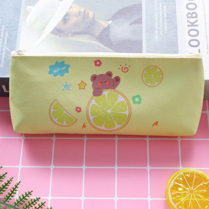 Creative PU Leather Cartoon Bear Rabbit Pencil Case