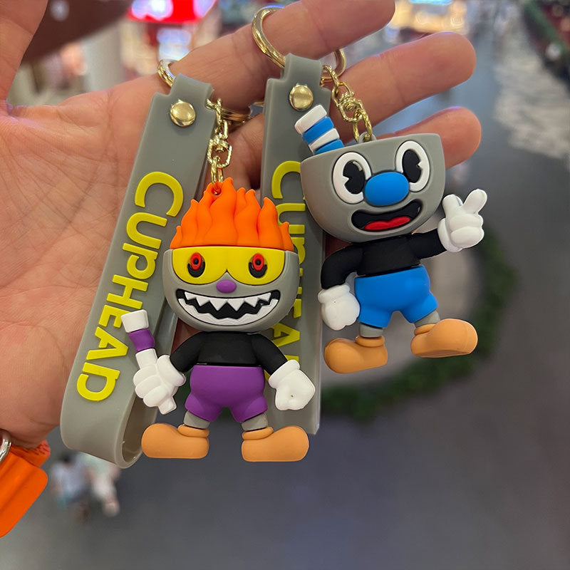 Teacup PVC Silicone Keychains Creative Keychain
