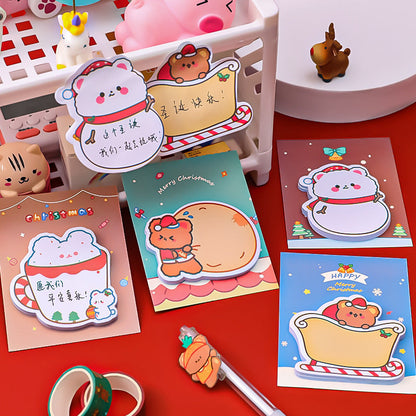 Paper Cartoon Christmas Post-it Notes Message Memo Note