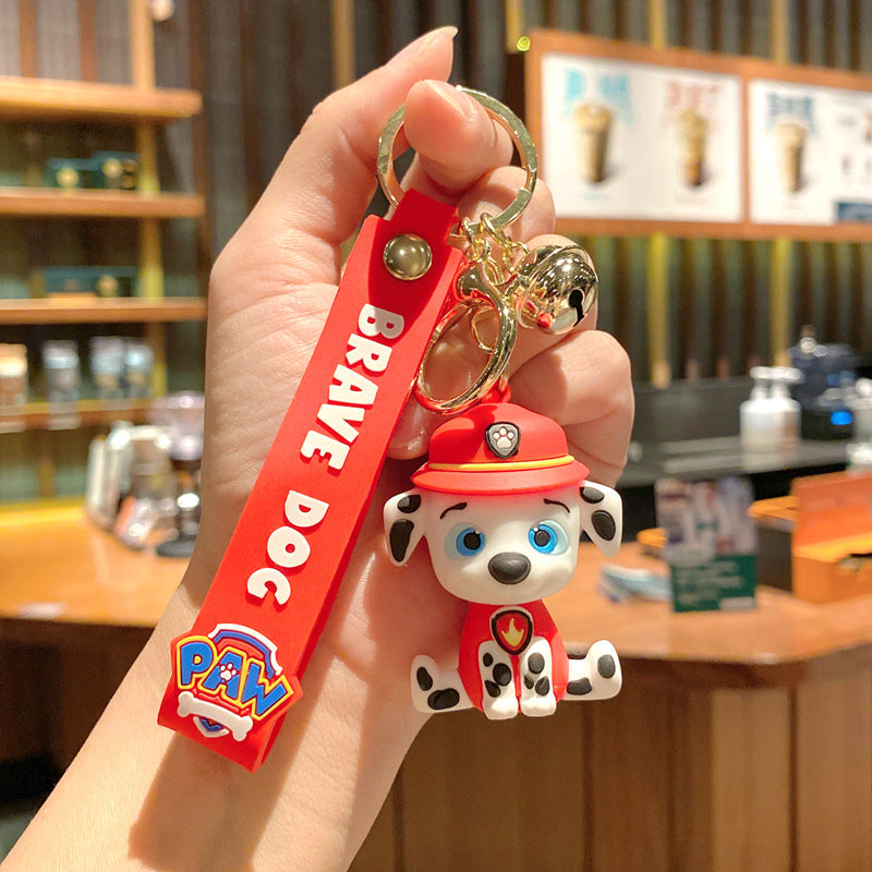 Cartoon Cute Puppy PVC Soft Silicone Creative Keychain