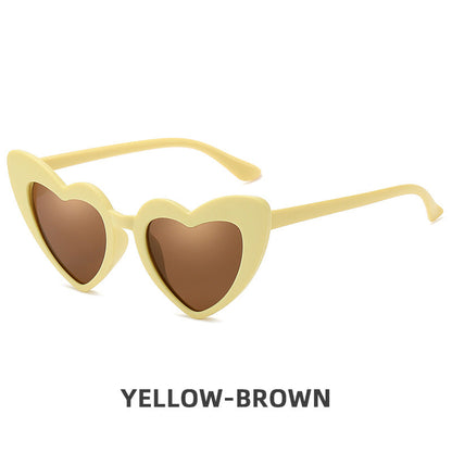 Children's Retro Personality Love Style Anti-ultraviolet Sunglasses