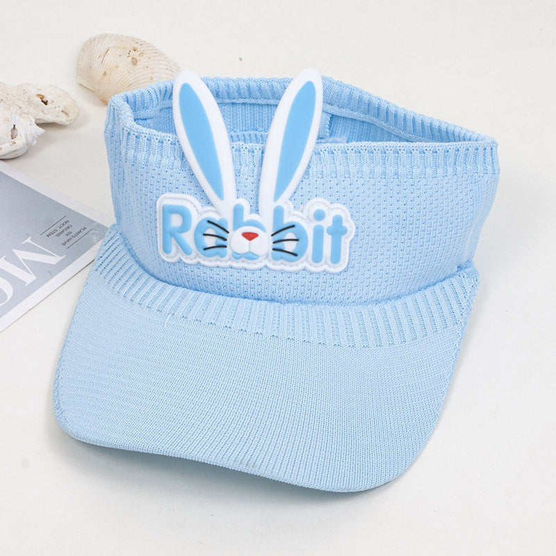 Polyester Rabbit Ear Children's Sun Hat Sunscreen Empty Top Hat