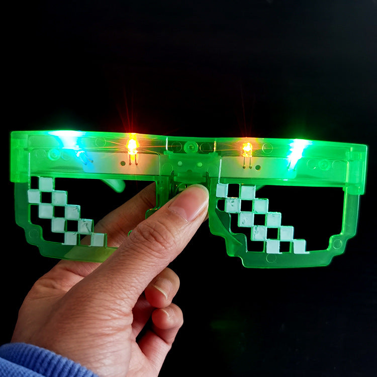 5 Pieces Mosaic Creative Party LED Luminous Glasses Toys