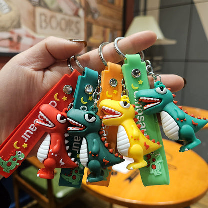 Cartoon Dinosaur PVC Soft Keychains Cute Keychain