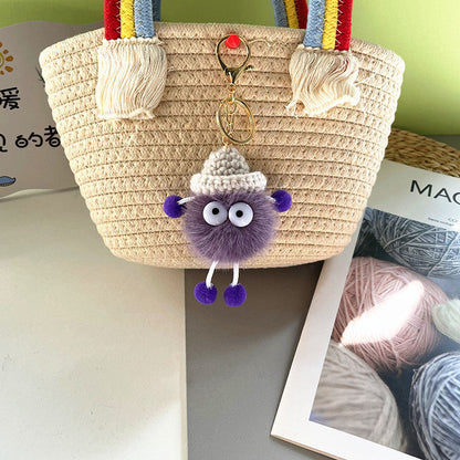 cute cute little briquettes plush doll doll keychain