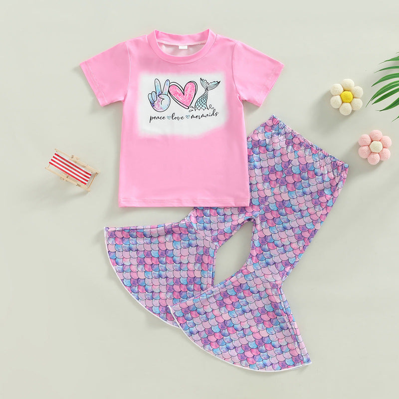Cotton Mermaid Girl Suit