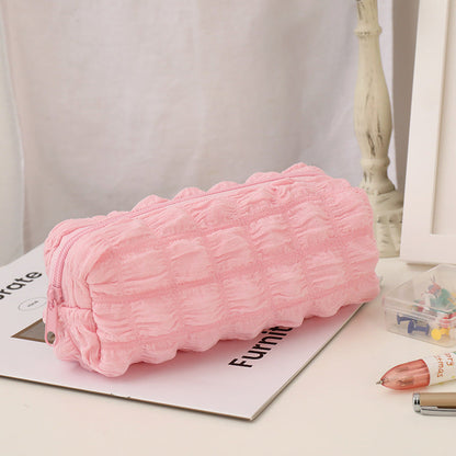 Large Capacity Puff Polyester Pencil Case