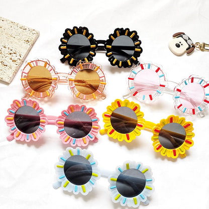 UV Protection Children's PC Cartoon Sunflower Glasses