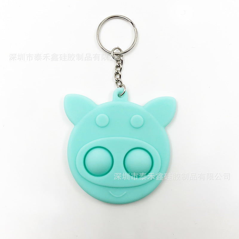Silicone Rodent Killer Keychain Finger Bubble Music Toys
