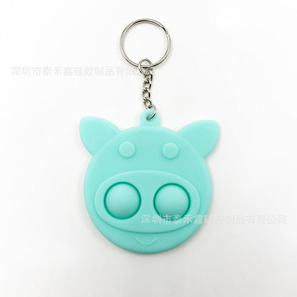 Silicone Rodent Killer Keychain Finger Bubble Music Toys