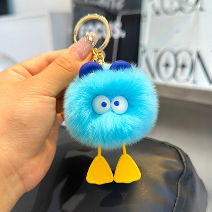 Duck Plush Ball Keychain