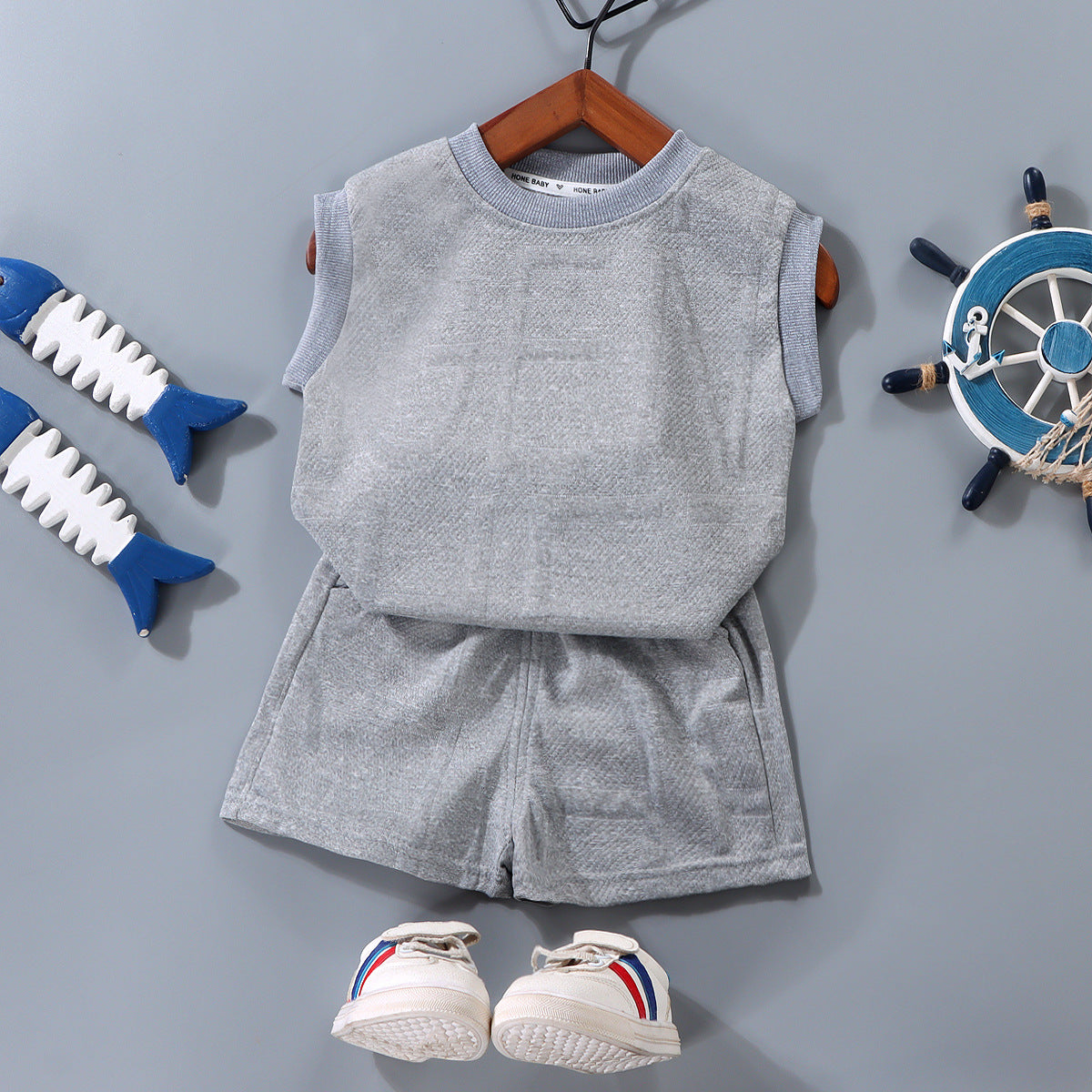 Summer Boys' Polyester Vest Sets