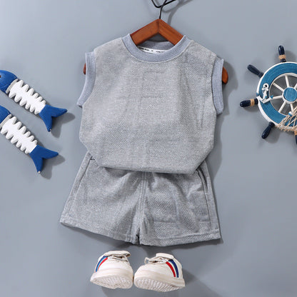 Summer Boys' Polyester Vest Sets