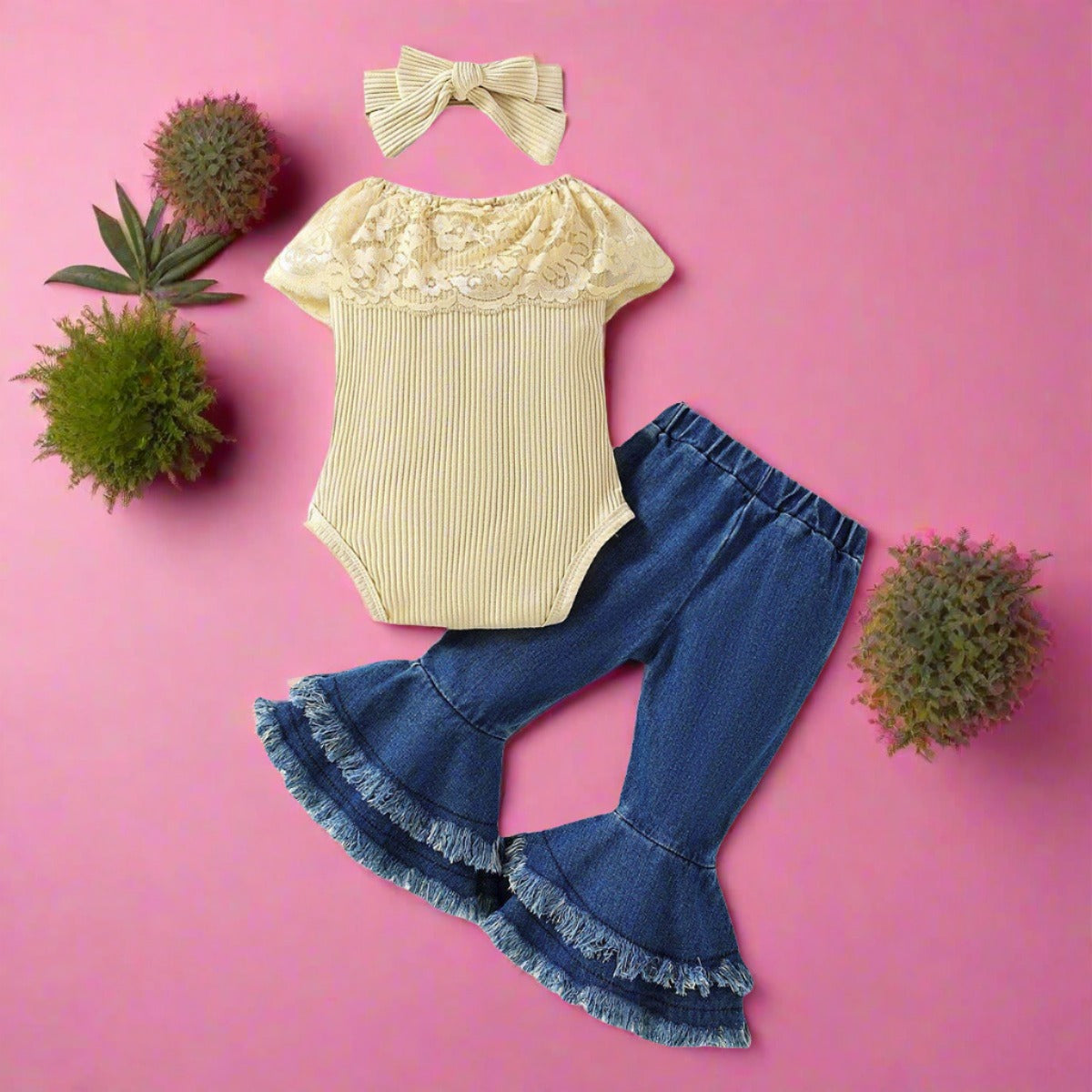 Polyester One-piece Girls Summer Suit