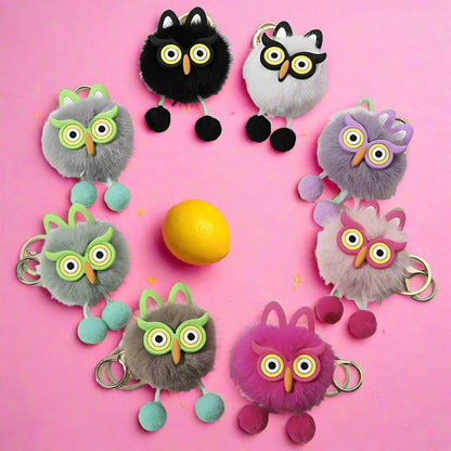 Cartoon Plush Owl Keychain Creative Keychain Cute Keychain
