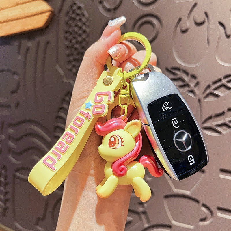 Cartoon Pony PVC Soft Keychain