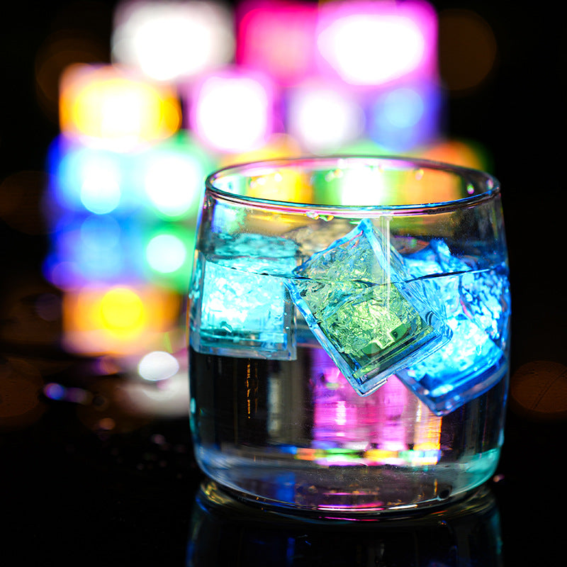 Wholesale Plastic Luminous Ice Cubes/colorful Touch Sensing Night Lights/LED Flashing Ice Cubes