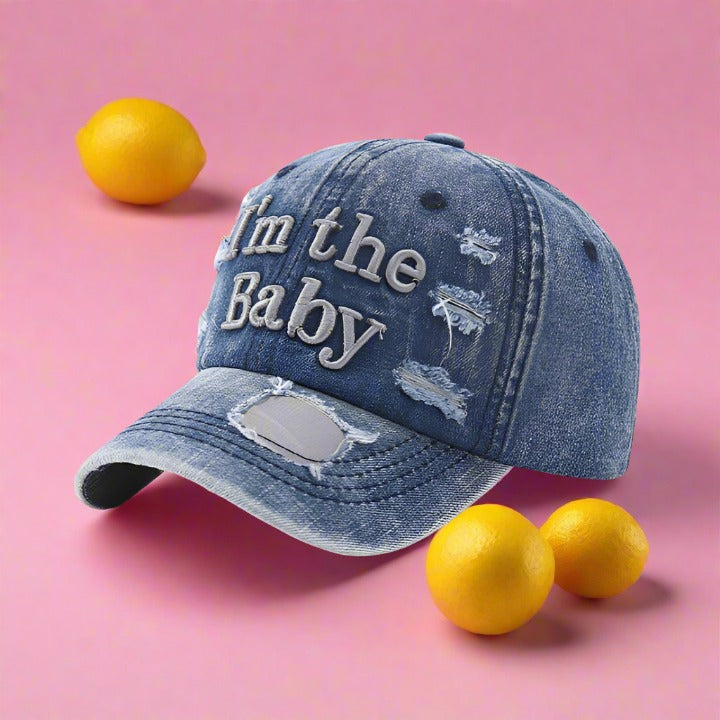 Cotton Embroidered Letter Hole Children's Baseball Caps
