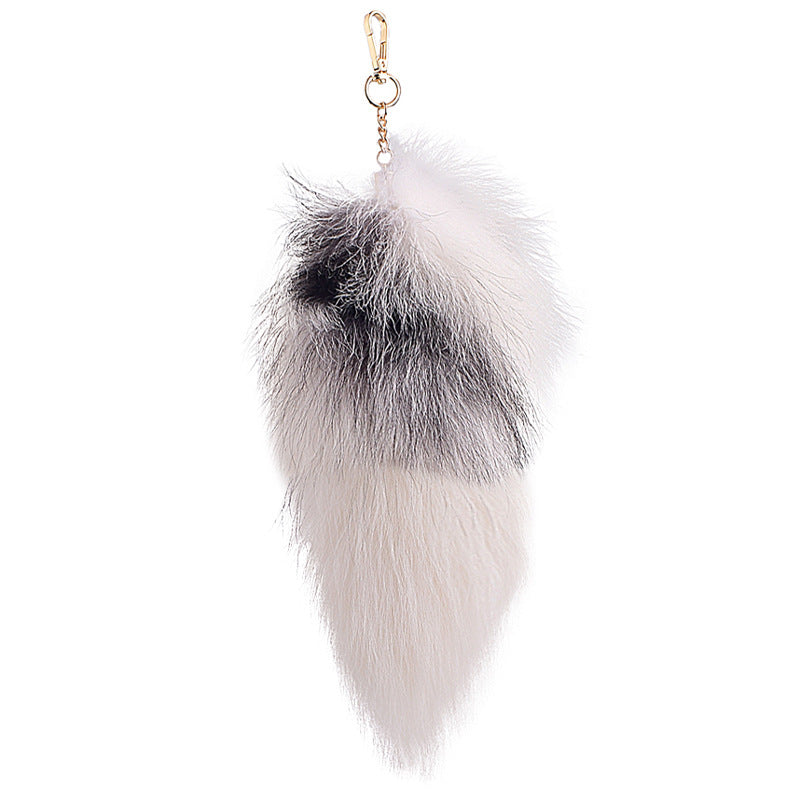 Oversized Fox Hair Pendant Keychains