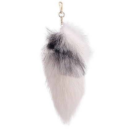 Oversized Fox Hair Pendant Keychains