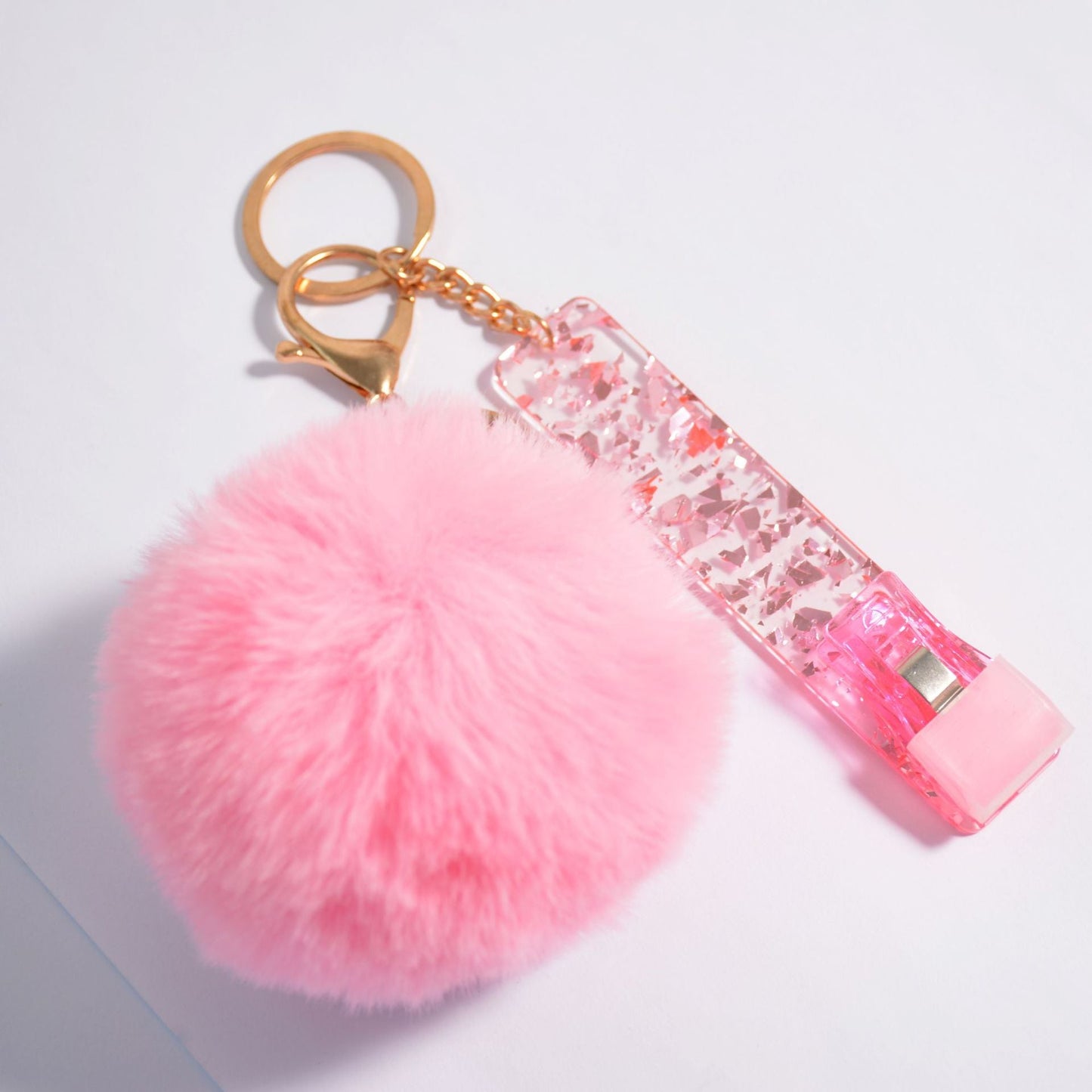ATM Card Reader Hair Ball Plastic Keychain