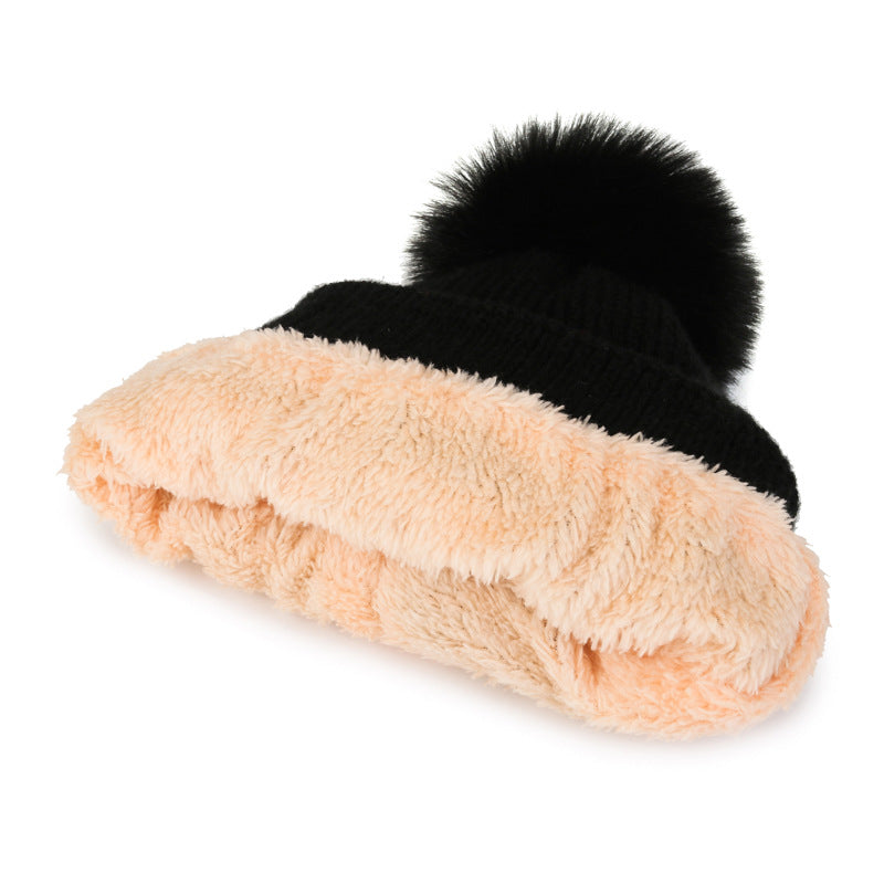 Wholesale 2023 Children's Hat Cartoon Smiling Face Plus Velvet Thickened Cotton Woolen Hat