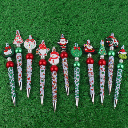 Cute Cartoon Christmas Silicone Bead Creative BallPoint