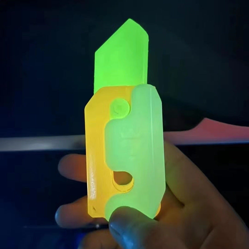 Plastic Luminous Radish Knife Decompression Toys