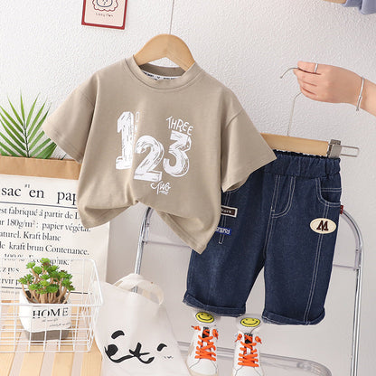 Kids Numbers Short Sleeve Baby Clothes