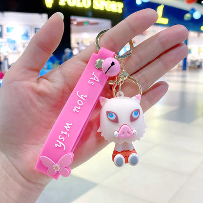 Cartoon Anime PVC Soft Silicone Creative Keychain