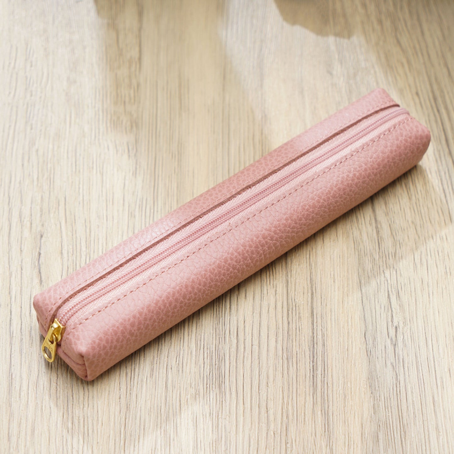 Mini Cowhide Candy Color Pencil Case