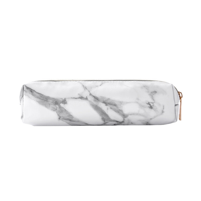 Marble Leather Pencil Case