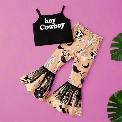 Polyester Clothes Letter Pants Fashionable Two Piece Set