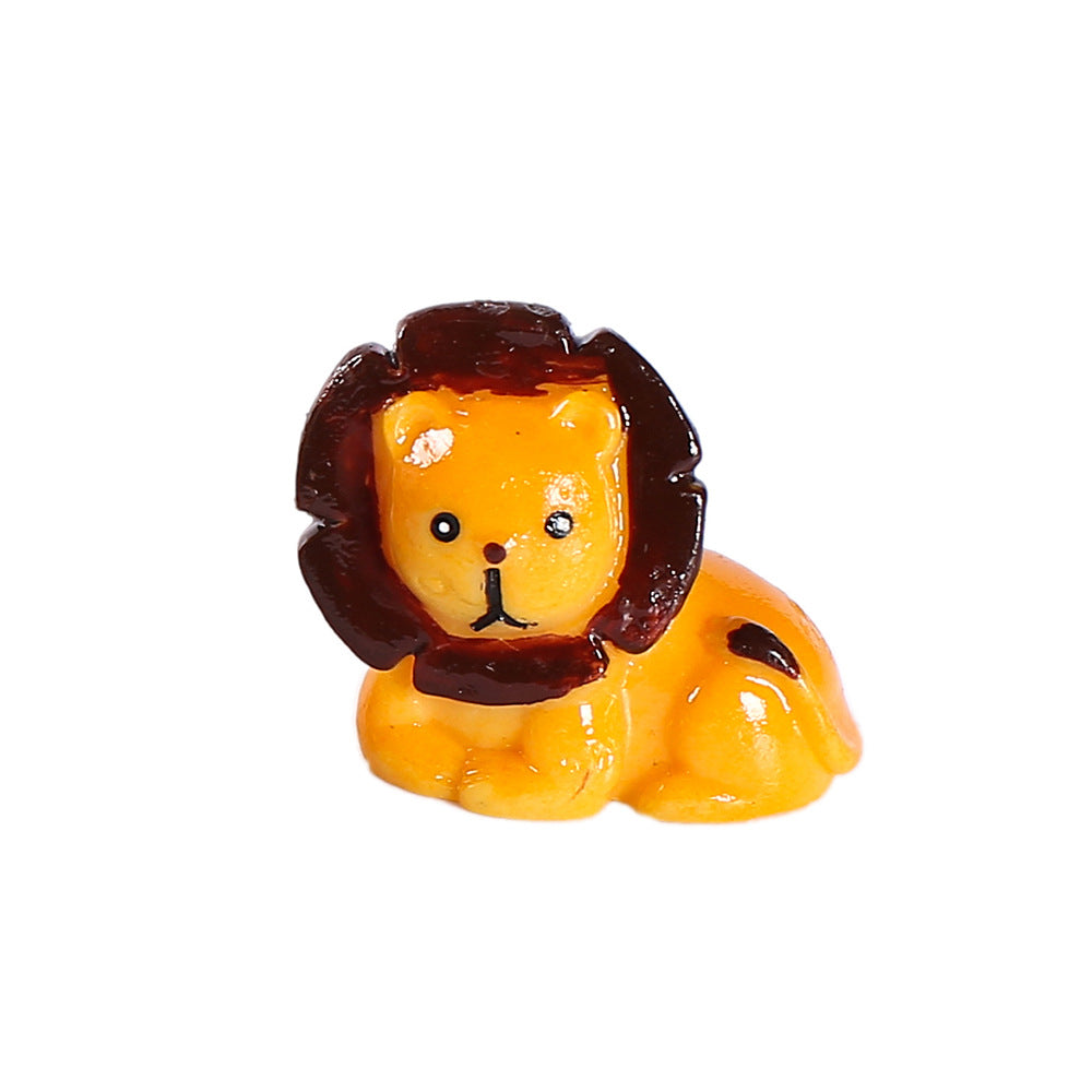 Lion and Elephant Resin Ornaments