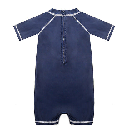 Boys Cartoon Sunscreen Hot Spring Siamese Swimwear