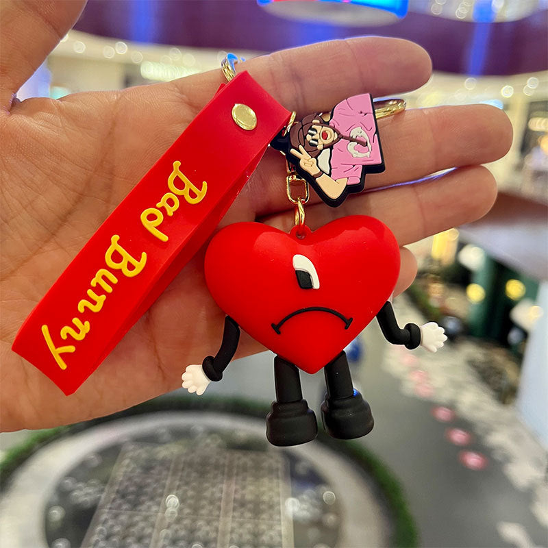 Wholesale Cartoon PVC Silicone Keychains Creative Keychain ACCVIP-KC-MiaoYi005