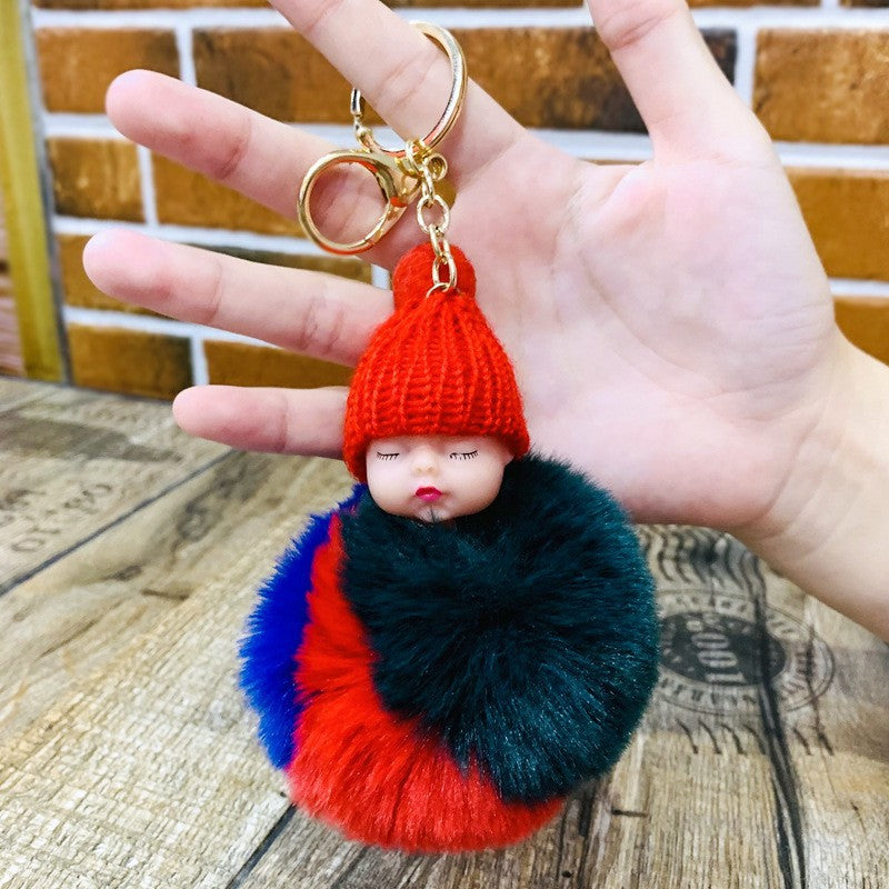 Cute Sleeping Doll Plush Doll Keychain