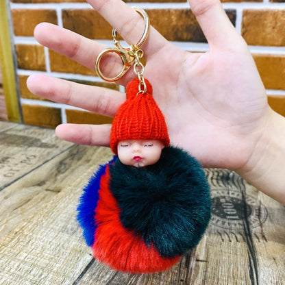 Cute Sleeping Doll Plush Doll Keychain