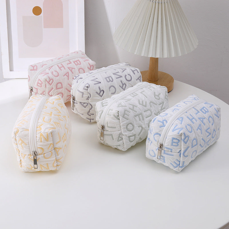 Simplified English Letter Cloth Pen Bag