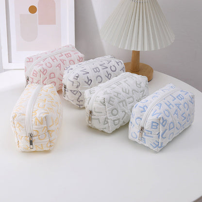Simplified English Letter Cloth Pen Bag