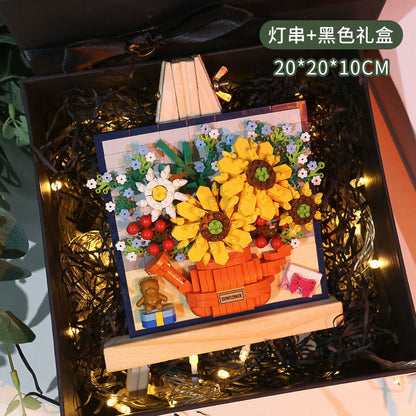 Christmas 3D Prints, Roses, Sunflowers, Building Blocks, Flower
